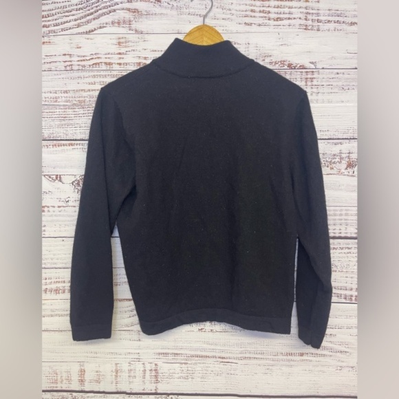 Garret Scott Sweater Mens Large Merino Wool Extra Fine Quarter Zip - Picture 2 of 6